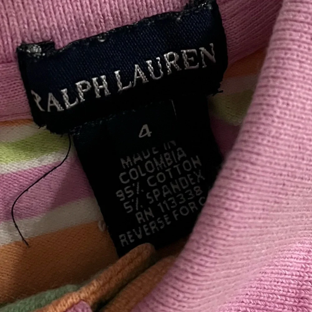 Ralph Lauren • Kids Pink Green Striped Polo